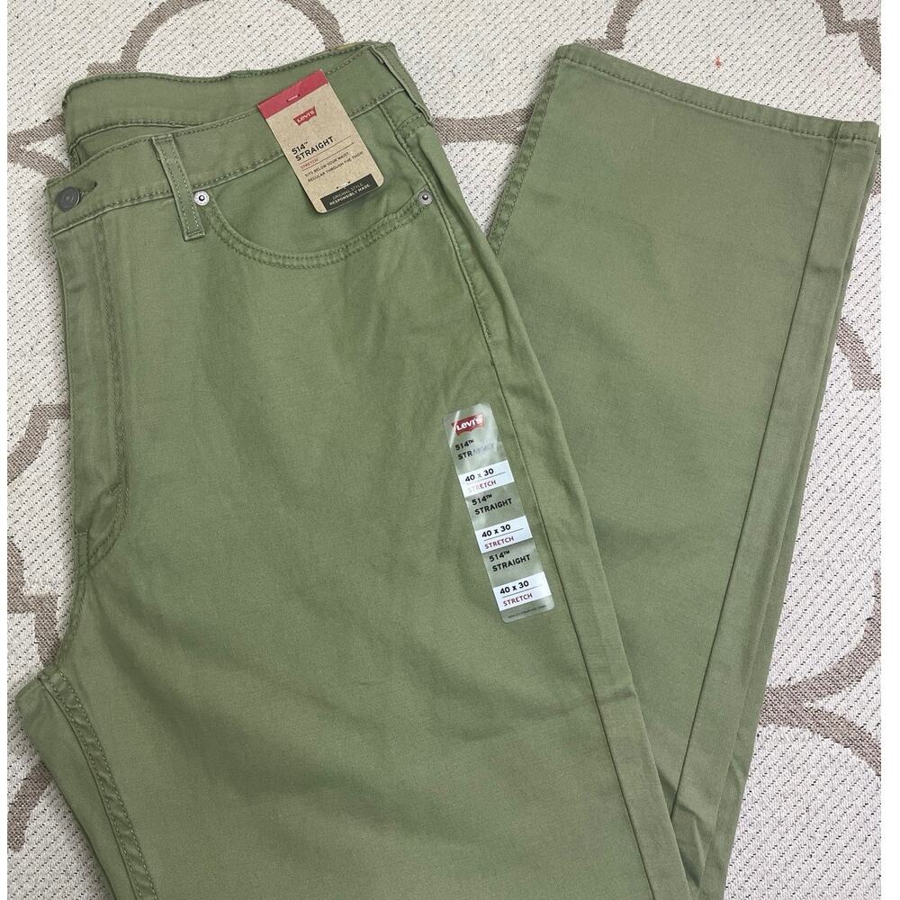 Levi’s 514 Slim Straight Jeans Loden Green 00514-1781 Men’s 40x30 NWT